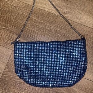 Nina Ricci Shimmering Blue Sequin Clutch